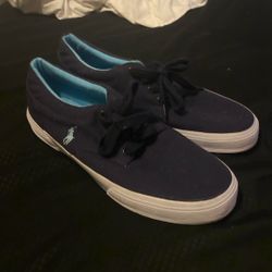 POLO Ralph Lauren FELTON Canvas LOW TOP Round Lace SNEAKERS