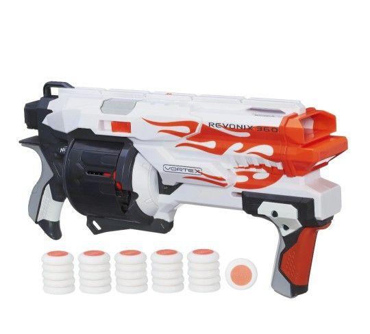 Nerf Vortex Revonix 360 Blaster with 31 Foam Discs