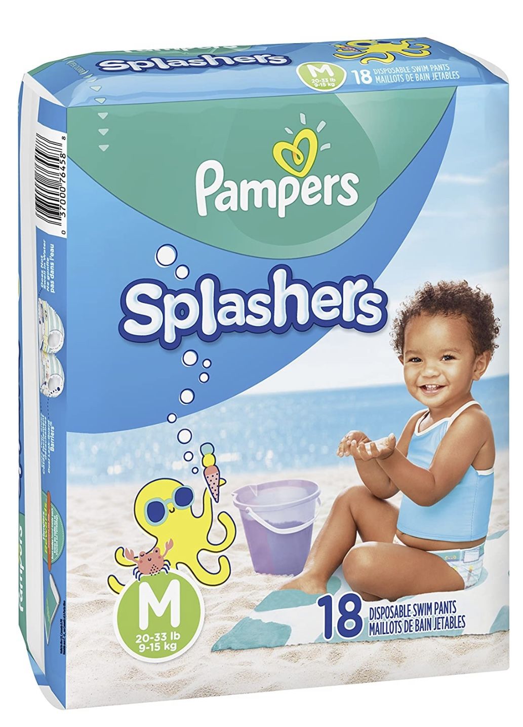 Pampers Splashers 18 Swim Pants (Medium (20-33 Lbs)