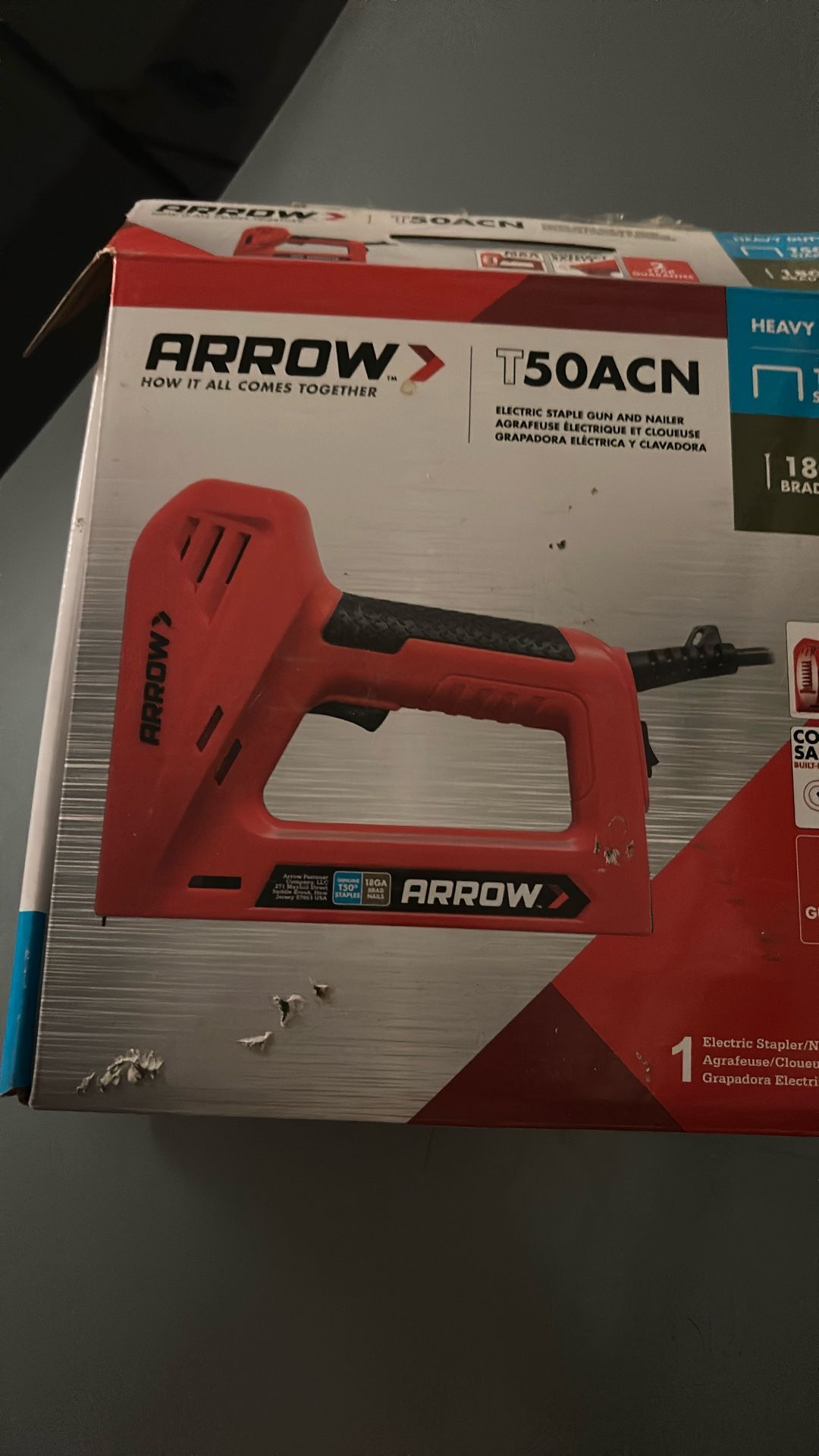 Arrow T50ACN Corded Electric Staple Gun and Nailer.