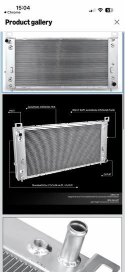 3-Row 34" Wide Full Aluminum Radiator Compatible with 02-14 Escalade / 99-13 Silverado 1HD / 07-13 Avalanche / 00-14 Yukon
