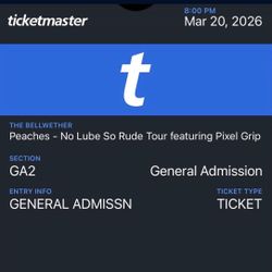 Peaches 🍑 💦 3/20/26 @The Belasco