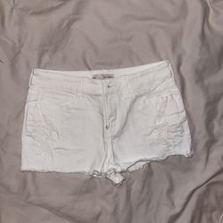New White Jean Shorts Size 3