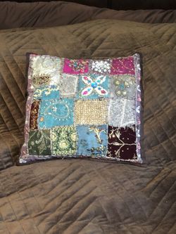 Handmade Beaded Cushion Case