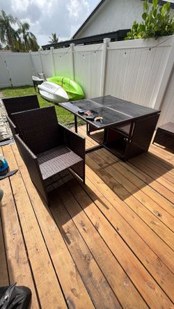 Patio table and chairs