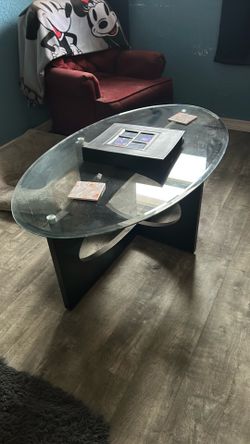 Glass top coffee table and side tables
