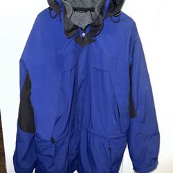 Eddie Bauer Weather Edge Jacket Coat Men's Size Large Blue