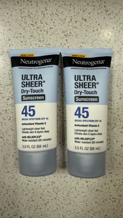 NEW Neutrogena Ultra Sheer Dry-Touch Sunscreen SPF 45, 2-Pack