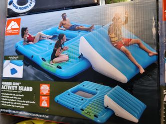 Summer slide activity island