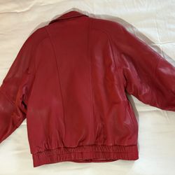 Vintage Red Leather Jacket