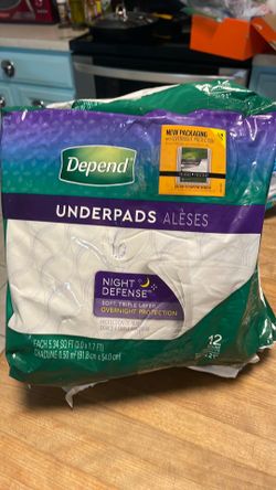 6 pack Depend large night defense underpads