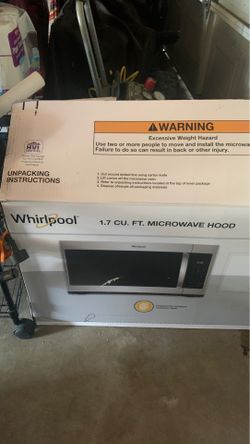 Whirlpool over the hood microwave