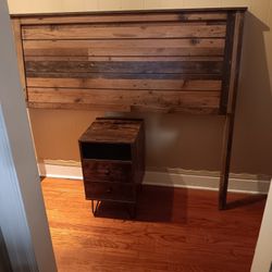 A Queen Headboard and Night Stand 