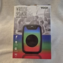 YOCO Y308 Portable Wireless Bluetooth Speaker with 3 RGB Light Modes - TWS & FM Radio
