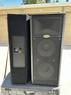 PAIR Samson Dual 15” PA Speakers