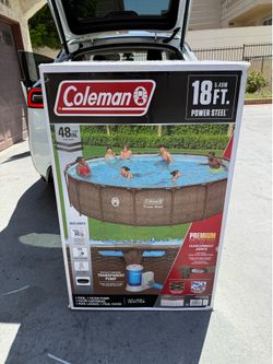 Coleman power steel  18ft x 48in pool depth
