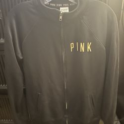 SF Giants Women Victoria’s Secret PINK Black Track Jacket Full Zip. Size Small
