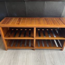 Brown Wood Show Bench