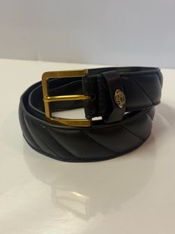 Kurt Geiger London Mirco Quilted Black Leather Hip Belt