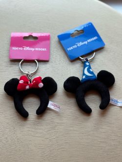 Tokyo Disney Resort Minnie Mouse Headband & Mickey Fantasia Keychain