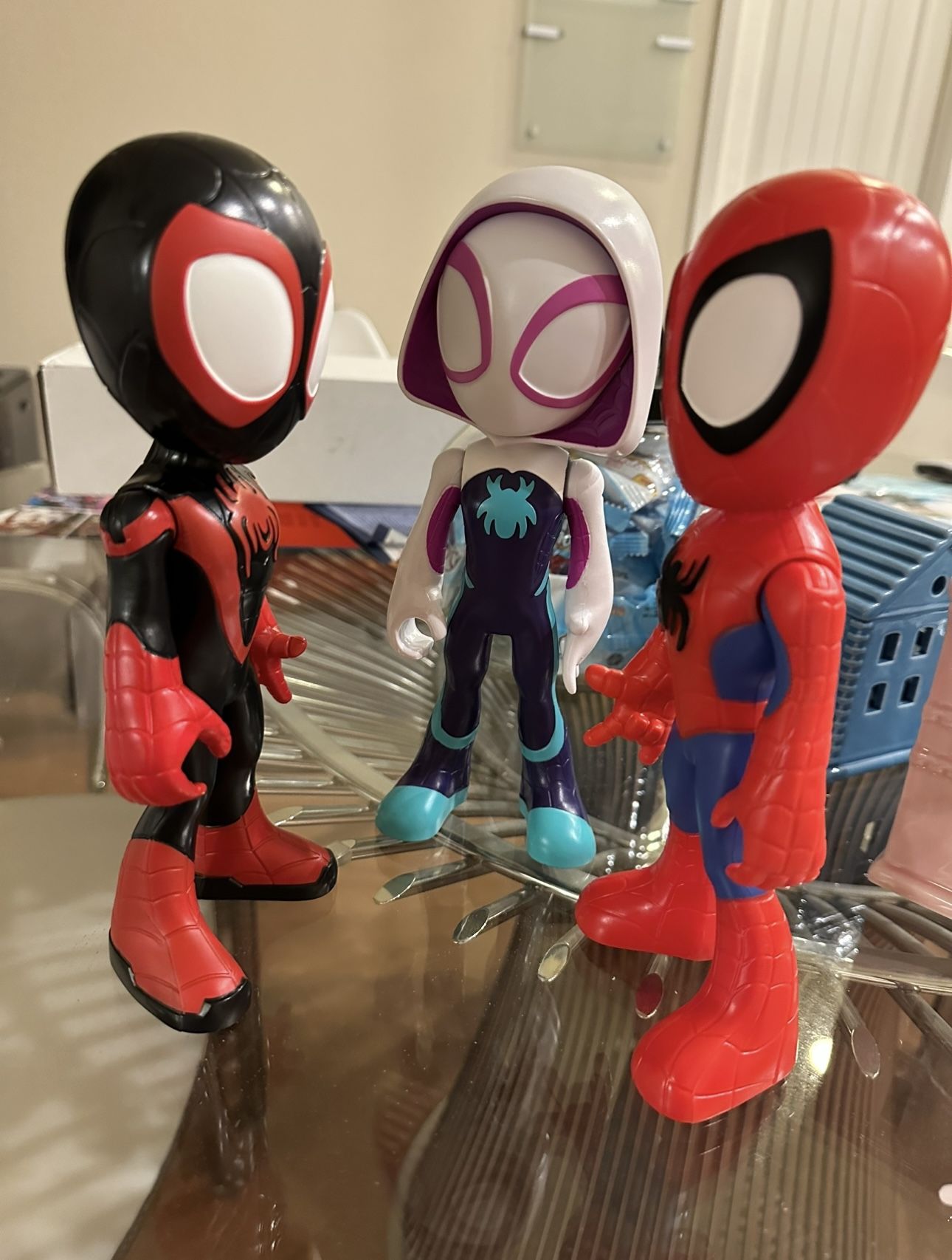 Spidey Birthday Party/Spidey And His Friend Figures Toys, Spidey, Ghost-spider, Miles, 9 Inch,