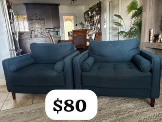 Love seat, two chairs, side table and coffee table