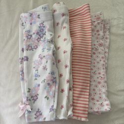 Baby Girl Floral Leggings Bundle 0-3 months 