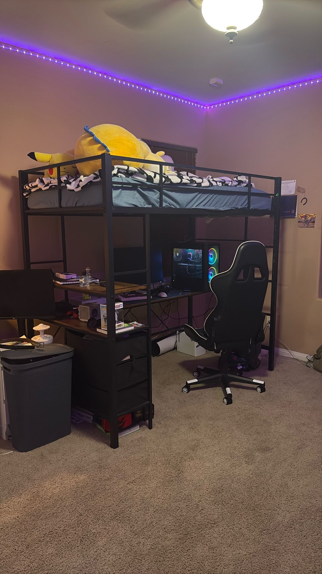 Bed And Desk Together