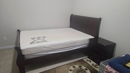 Bed frame with dresser -full
