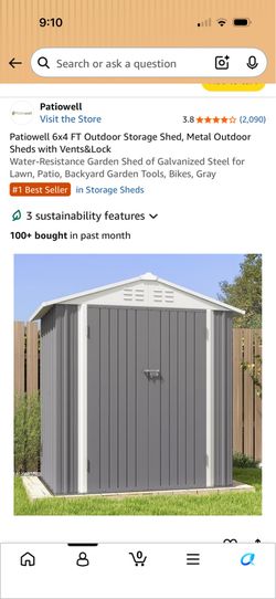 6x4 metal shed