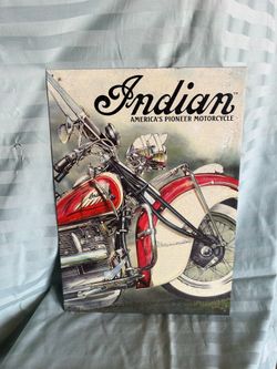 Indian motorcycle metal picture