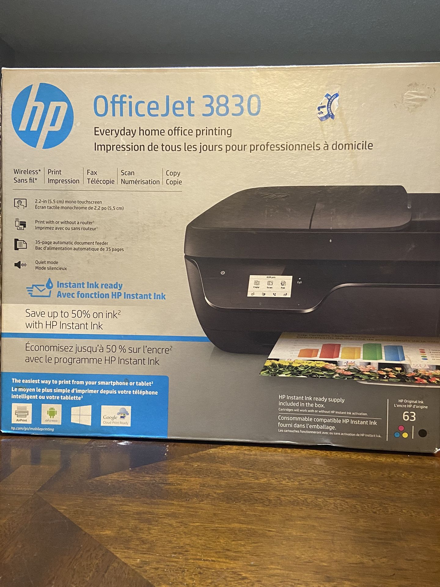 HP OfficeJet 3830 All-in-One Wireless Printer