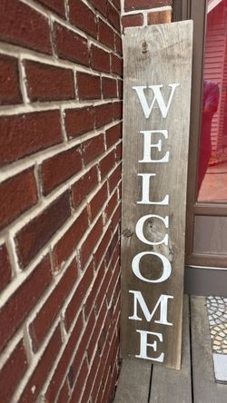 Rustic Wooden Welcome Sign
