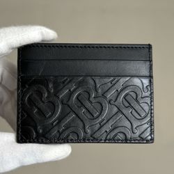 NEW Burberry Embossed Sandon Cardholder - Black