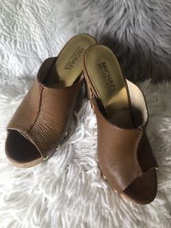 Michael Kors “Belinda” leather wedges