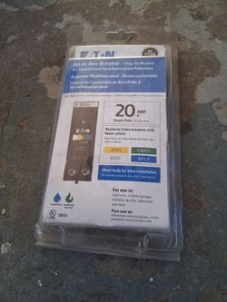 Eaton 20 Amps combination arc fault gfci breaker