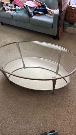 Elegant Glass Top Coffee Table