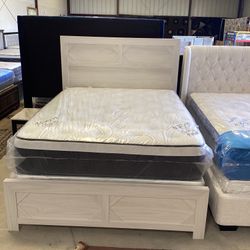 Sale New Queen Size Bed With Mattress Free Delivery 🚚 