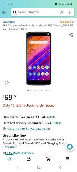 BLU G5 Unlocked Android Smartphone