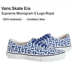Supreme  Vans Monogram S Royal Blue Size 11