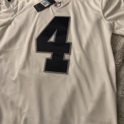 Derek Carr 4 Raiders Jersey New With Tags Medium Stitched Version 
