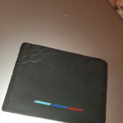 100 % Leather,Car Alcantara M Wallet ID Bank Credit Card Holder Bifold Men Purse Pouch For BMW