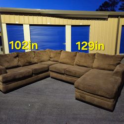 FREE DELIVERY Couch Sofa Sectional 3 Piece Brown