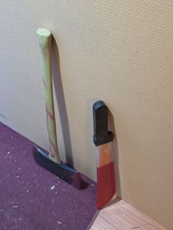 Halloween AX and Knife fake blood
