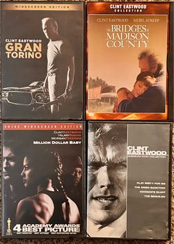 Clint Eastwood Dramatic Movies Lot - 7 Movies on 4 DVDs, Tested / Clean