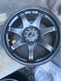 black xxr set 17in universal lug (need work)