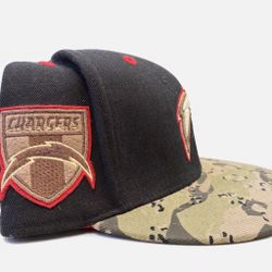 Chargers Fitted Camo Hat – Camo Bill / Red Stitch – Size 7 5/8 