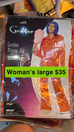 Coraline Pajama Set Costume Women's Large