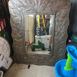 Large Bronze Framed Mirror