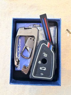 Heavy Metal Key Fob Cover Case, Fit for BMW 2 5 6 7 Series X1 X2 X3 X5 X6 GT Series, Full Protection